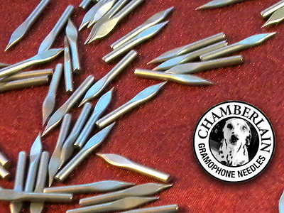 100 Spearpoint CHAMBERLAIN NEEDLES for Phonographs, Victrola & old Gramophones