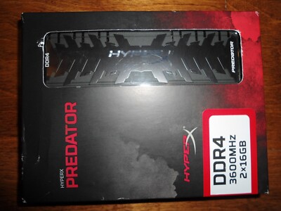   KINGSTON HyperX PREDATOR 32GB (2x16GB) 3600 MHz DDR4 *CL17* HX436C17PB3K2/32