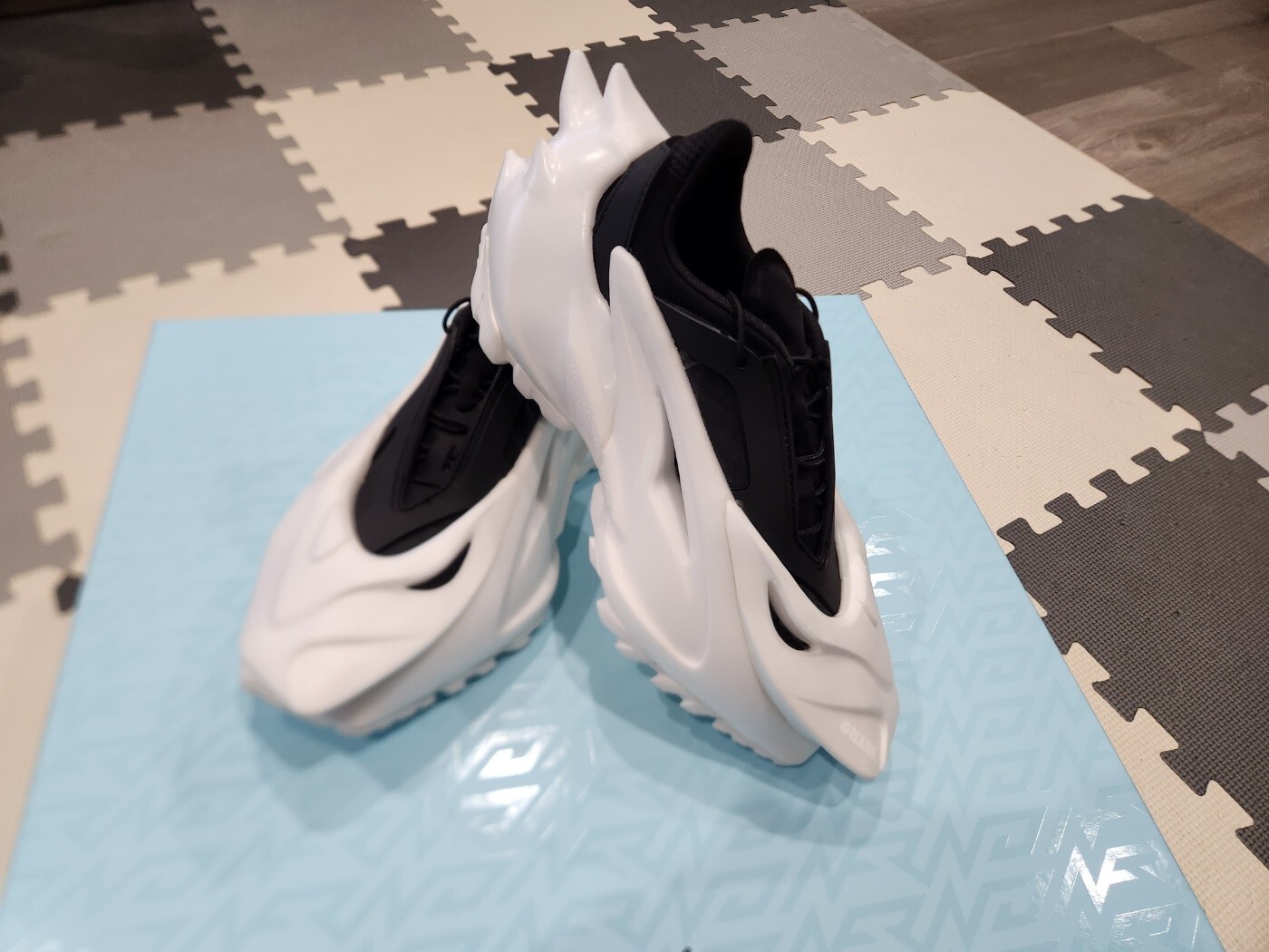 Pre-owned Puma Nitro “black Station” Nfrno Sneakers (size 5), Limited Edition - 1 Of 2000 In Black & White