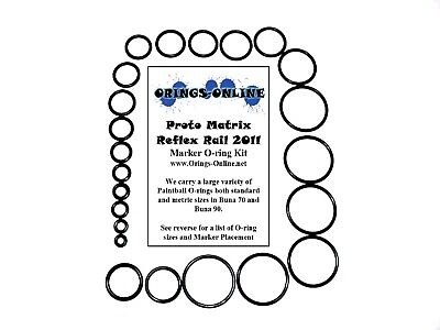 Sly Barrel Tip Paintball Marker Barrel O-ring Kit 10x or 20x Rebuilds 