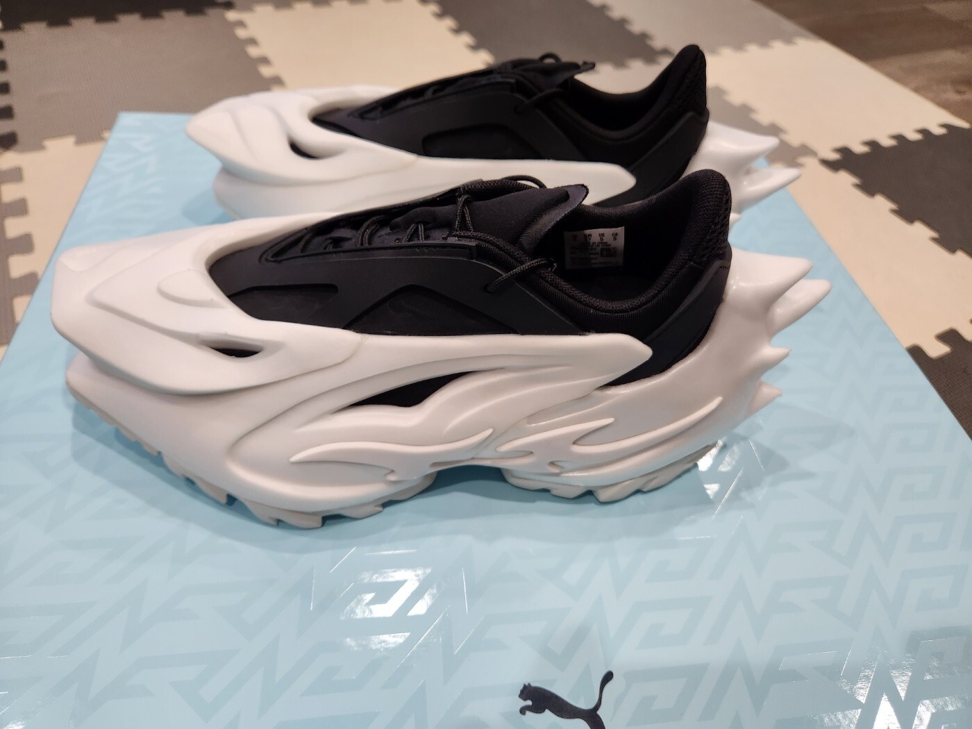 Pre-owned Puma Nitro “black Station” Nfrno Sneakers (size 5), Limited Edition - 1 Of 2000 In Black & White