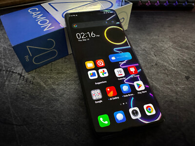 Tecno Camon 20 Pro 5G Factory Unlocked-6.67'' FHD+AMOLED-8GB RAM 256GB STORAGE
