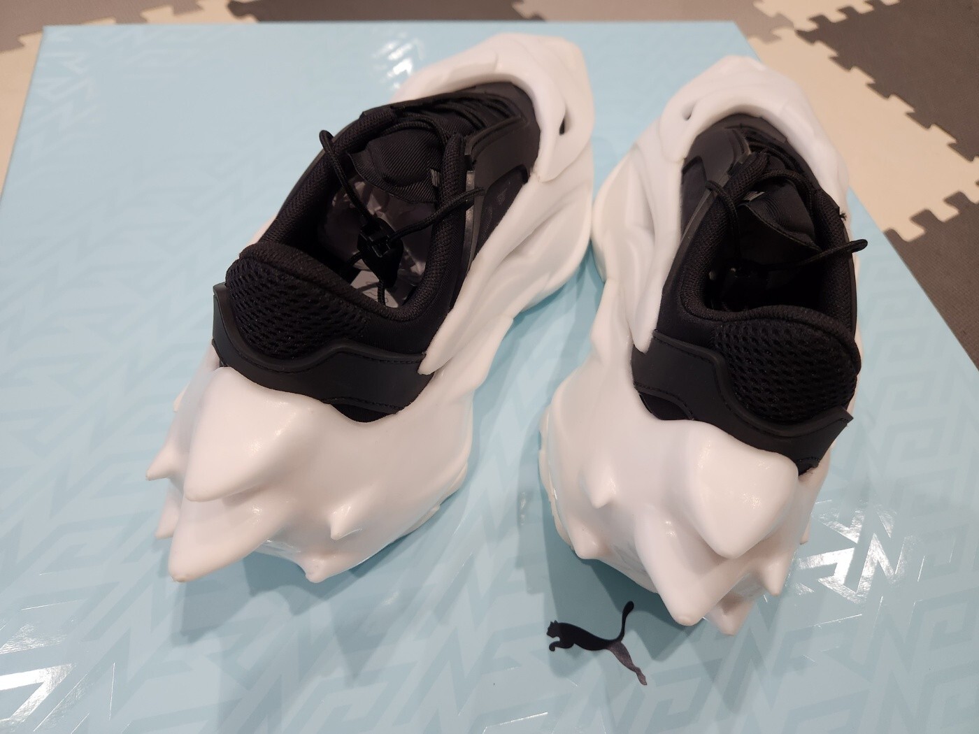 Pre-owned Puma Nitro “black Station” Nfrno Sneakers (size 5), Limited Edition - 1 Of 2000 In Black & White