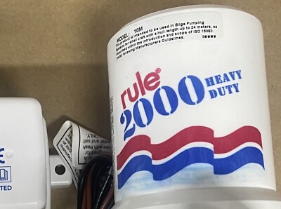 COMBO BILGE PUMP, RULE 2000 GPH, 12 VOLT AND FLOAT SWITCH 40A-M FOR BOATS
