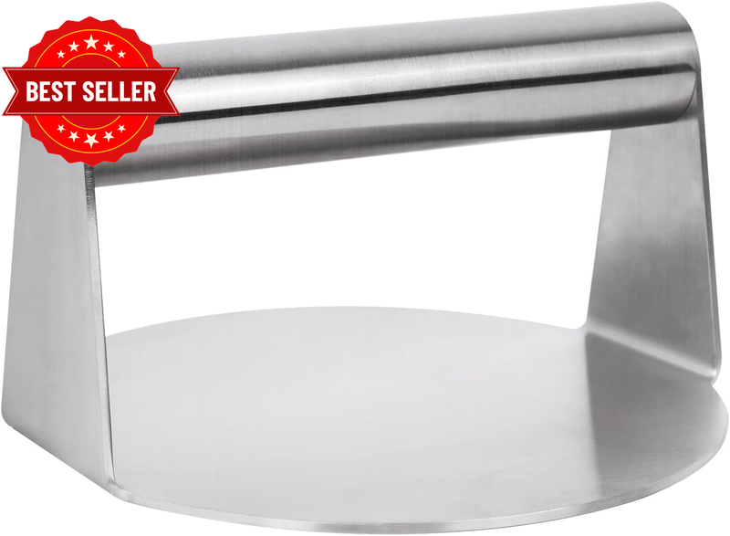 EP Leben Food-Grade Stainless Steel Burger Press, 5.5 Inch round Burger Smasher,