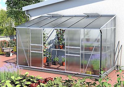 Vitavia Anlehngewächshaus Ida - Gewächshaus 6 Größen - HKP 4 oder 6mm alu-blank