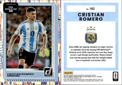 2025-26 Donruss Road to FIFA World Cup #162 Cristian Romero Cubic
