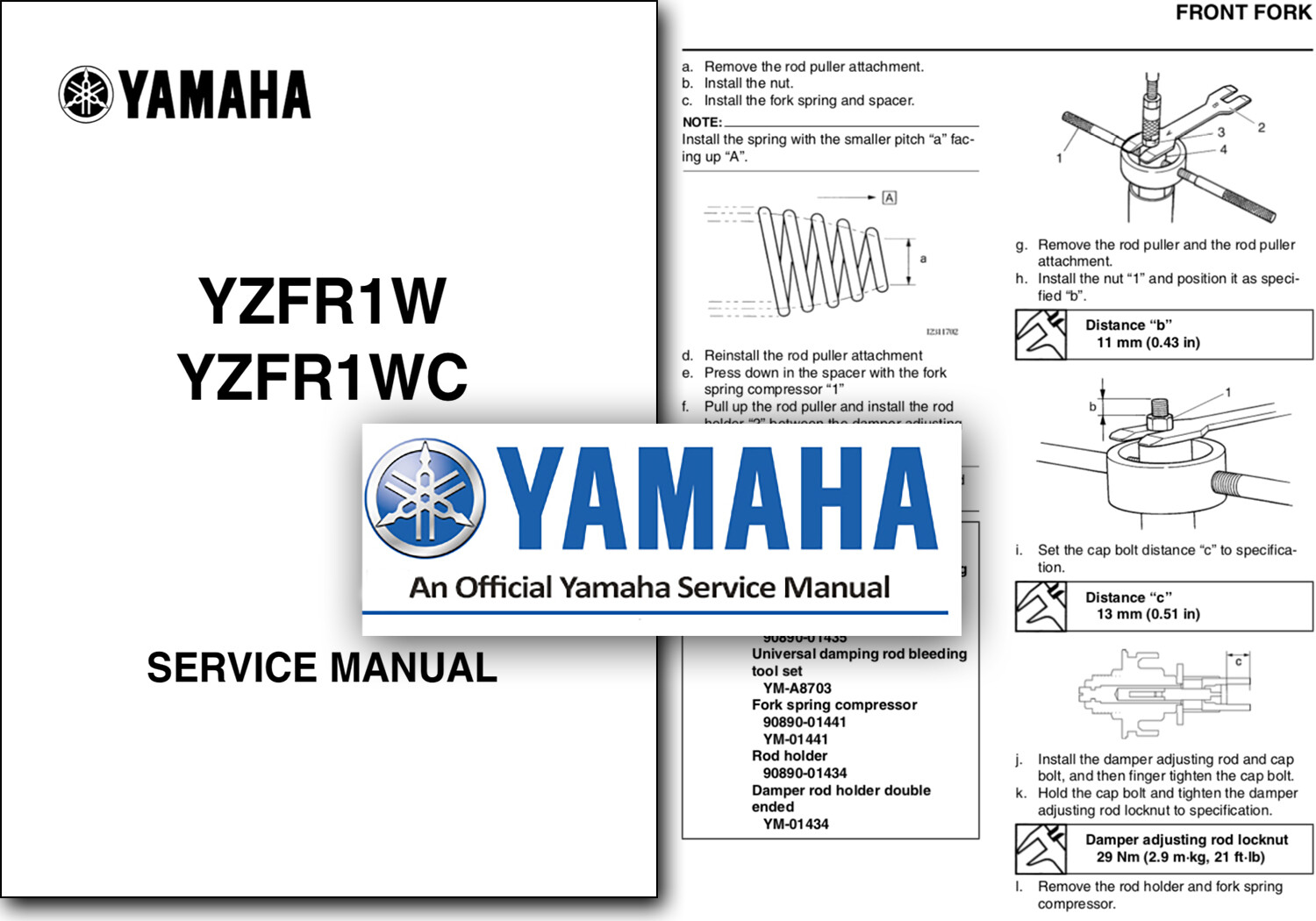 Yamaha YZF R1 Service Manual 2007 2008 Workshop Shop YZF1000