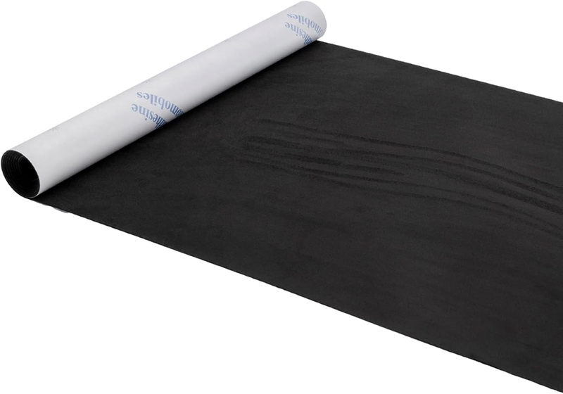 Black Self-Adhesive Microfiber Suede Fabric 39.37"x78.74" for Car Interior