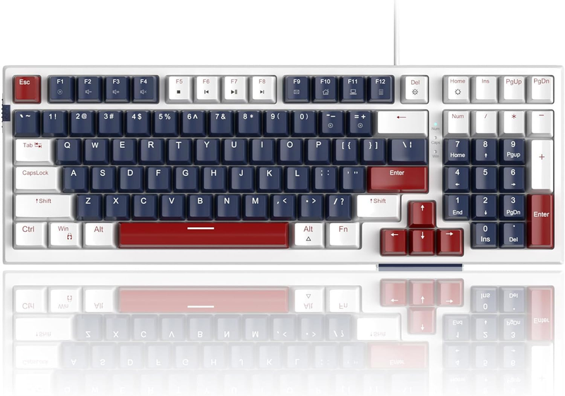 Compact 80% Mechanical Gaming Keyboard,Hot-Swappable Keyboard with 98-Key Design