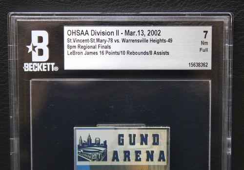 LeBron James High School 2002 OHSAA Finals Tournament Full Ticket Stub Beckett 7