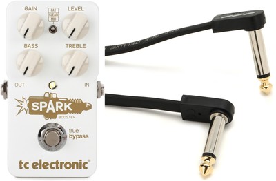 TC Electronic Spark Booster Pedal + EBS EBS-PCFDL10 Value Bundle