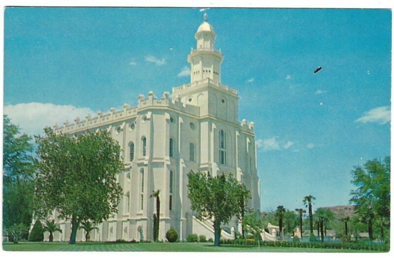 Mormon Temple, St. George, Utah, c1950s Unused Postcard, LDS, George