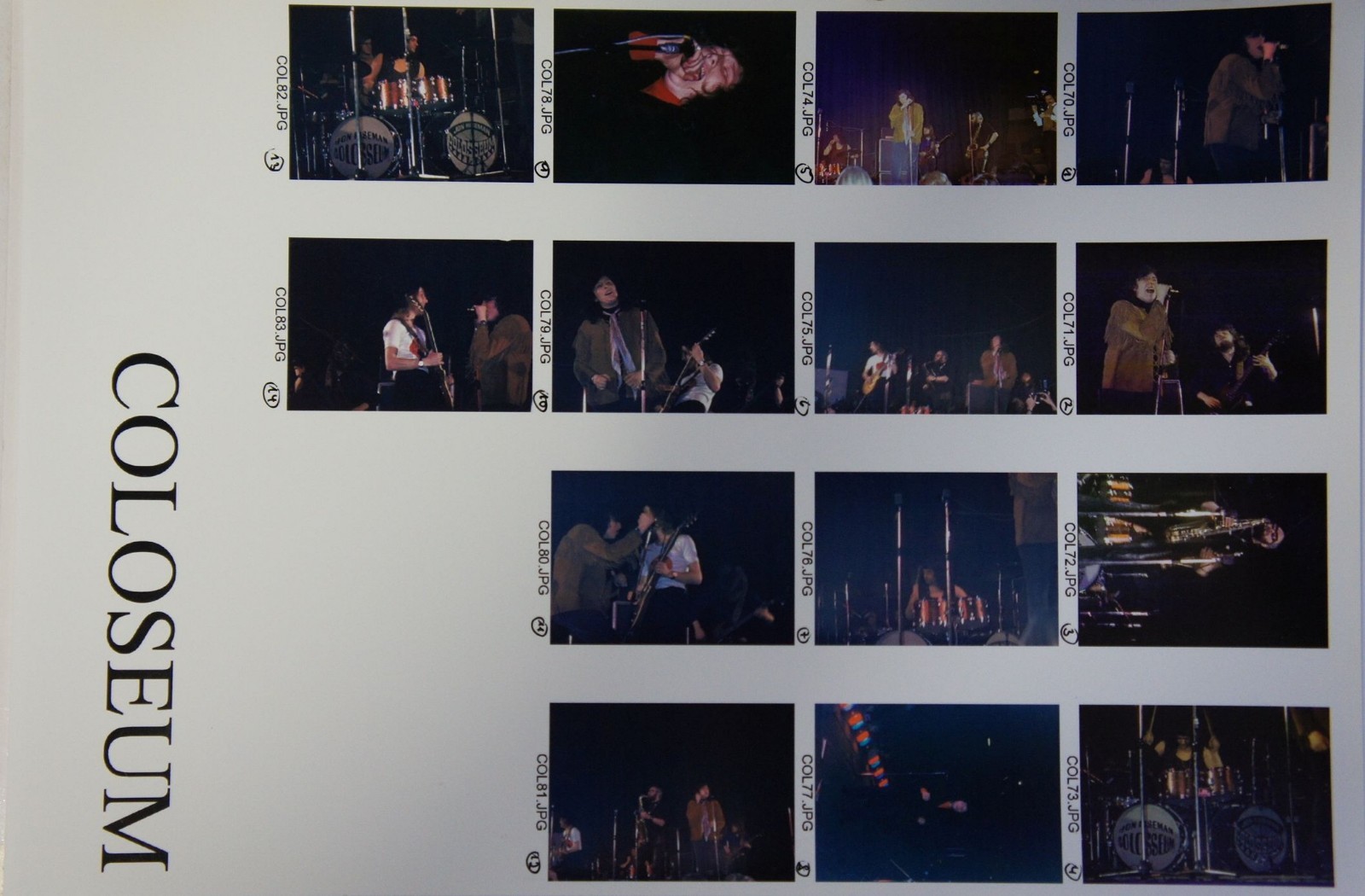 Coloseum  Rare  Original Concert  Photos 1969
