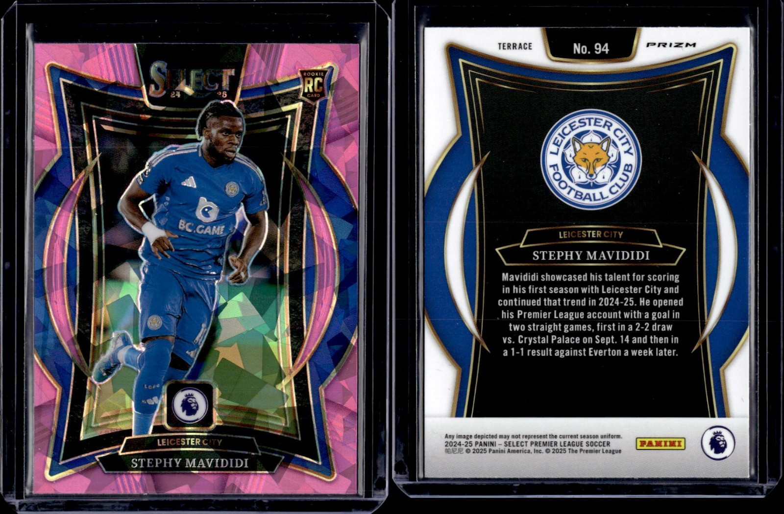 2024-25 Panini Select Premier League Pink Ice Rookie #94