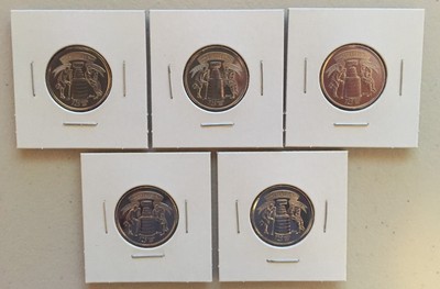 CANADA 2017 New 5x25 cents 125th Anniversary of the STANLEY CUP (UNC From roll)