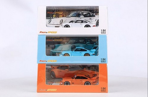 Fast Speed 1/64 Scale Porsche RWB 964 Orange Diecast Car