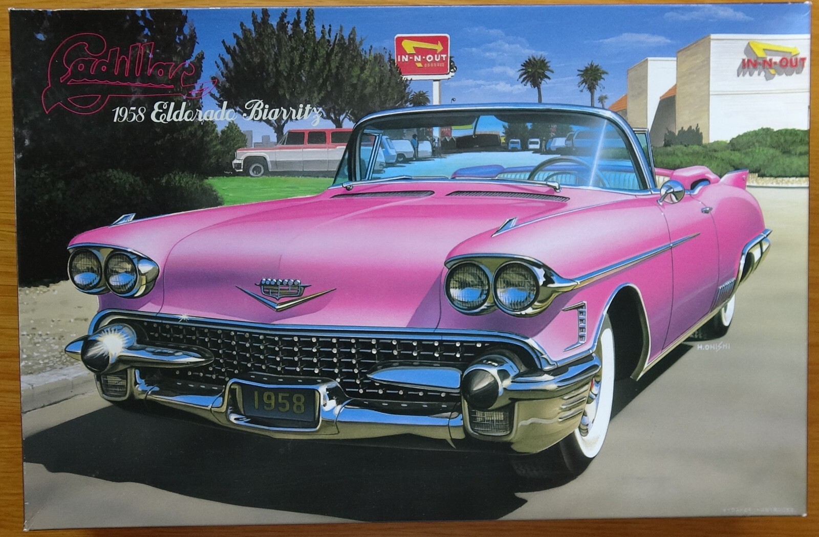 、1958 Cadillac Eldorado プラモデルキット、未開封品 Cadillac Eldorado Biarritz 1958 Pink Cadillac 1/24 Plastic