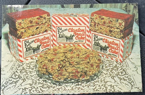 RARE POSTCARD CLAXTON FRUIT CAKE WORLD'S FAIR CLAXTON GEORGIA