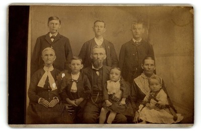 Cabinet Card Circa 1890s Mcanally Family Rev. M.J. Martha Grandmother Unmarked