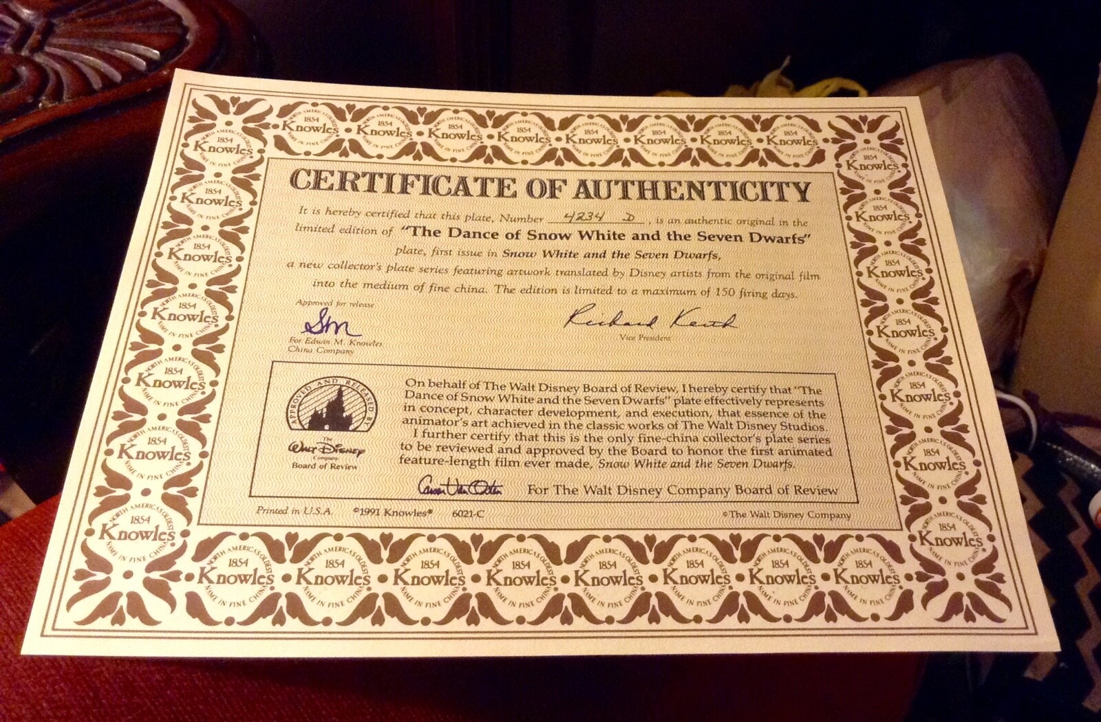 Knowles Collectors Plate 