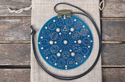 Pendentif Bouclier d'Hermès / Lakhovsky H9+. Protection universelle radionique