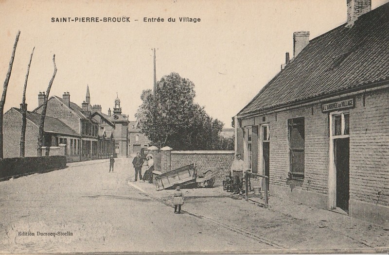 Cpa Saint-Pierre-Brouck (59) - EntrÃ©E Du Village
