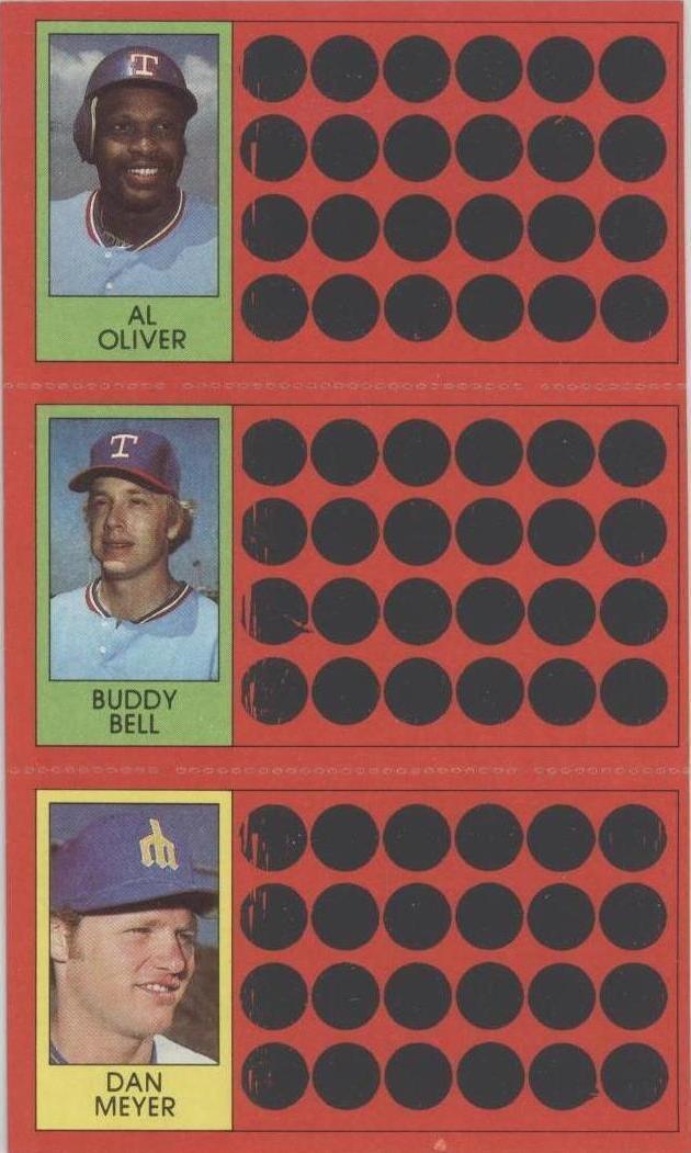 1981 Topps Baseball Scratch-Off - Dan Meyer #4-21-40