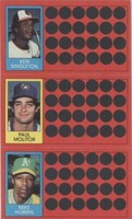 1981 Topps Baseball Scratch-Off - Ken Singleton Mike Norris Paul Molitor #17-35-53