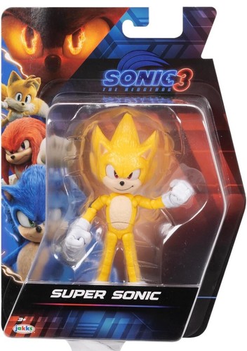 jakks pacific スーパー ソニック フィギュア sonic3 2024 Sonic The Hedgehog 3 Movie SUPER SONIC 5” Action Figure