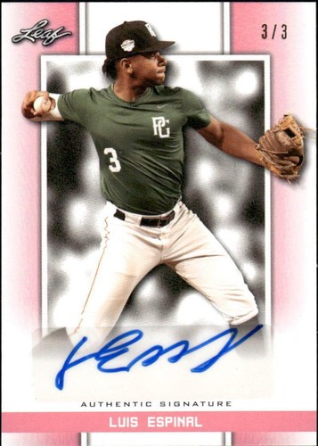 2019 Leaf Perfect Game National Showcase - Luis Espinal #BA-LE1