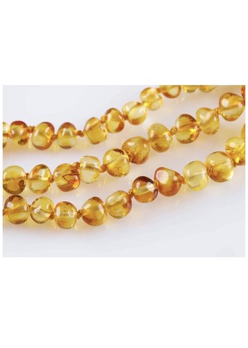 Baltic Amber Teething Necklace For Babies Anti Flammatory, Drooling Pain Reducer