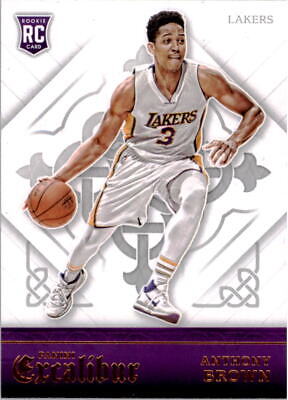 2015-16 Panini Excalibur Lakers Basketball Card #158 Anthony Brown Rookie. rookie card picture