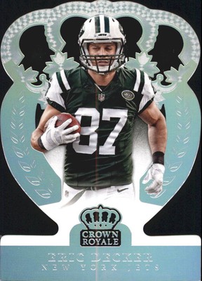 2014 Crown Royale Silver Holofoil Jets Football Card #75 Eric Decker /199