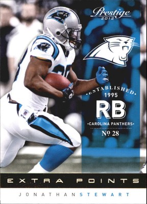 2012 Prestige Extra Points Gold Panthers Football Card #30 Jonathan Stewart