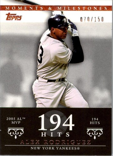 2007 Topps Moments & Milestones - Alex Rodriguez #35-194