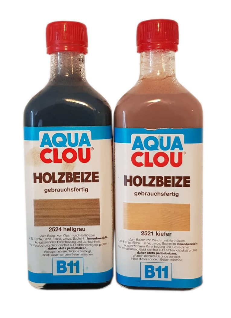 (39,98€/1l) 2 x 0,25 ml Aqua CLOU B11 Holzbeize 0,5 ml Farbwahl 