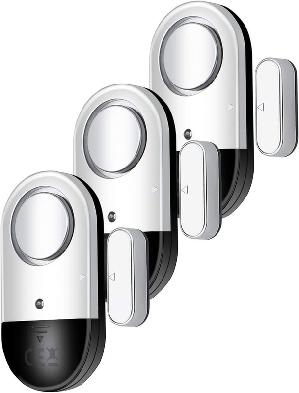 120 DB Loud Door and Window Open Alarm Sensor 3 Pack for Kids, Dementia Patients