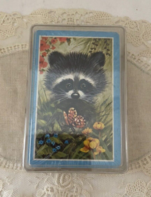 Vintage Merrigold Press Deck Playing Cards Raccoon Butterfly Flower Sealed New