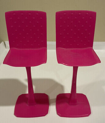 Barbie Doll Glam Getaway Dream House Replacement Part Pink Chairs Dining