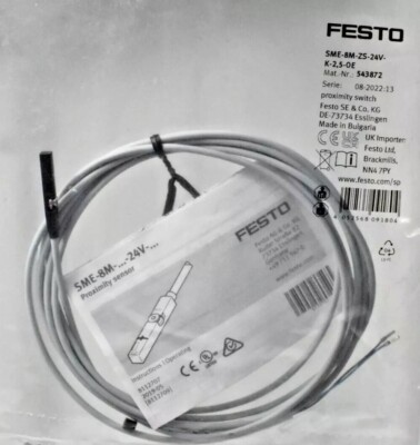 Festo SME-8M-ZS-24V- K-2,5-OE Proximity Sensor 543872 New