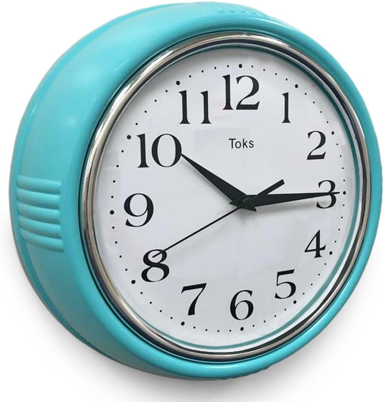 Lily'S Home Retro Wall Clock, 9.5 Inch Vintage Design, Silent Non-Ticking Quartz