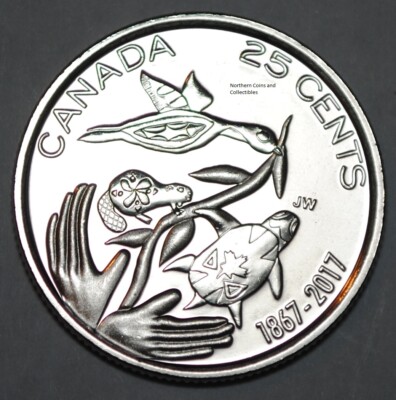Canada 1867-2017 BU 25 Cents Canadian 150th Anniversary