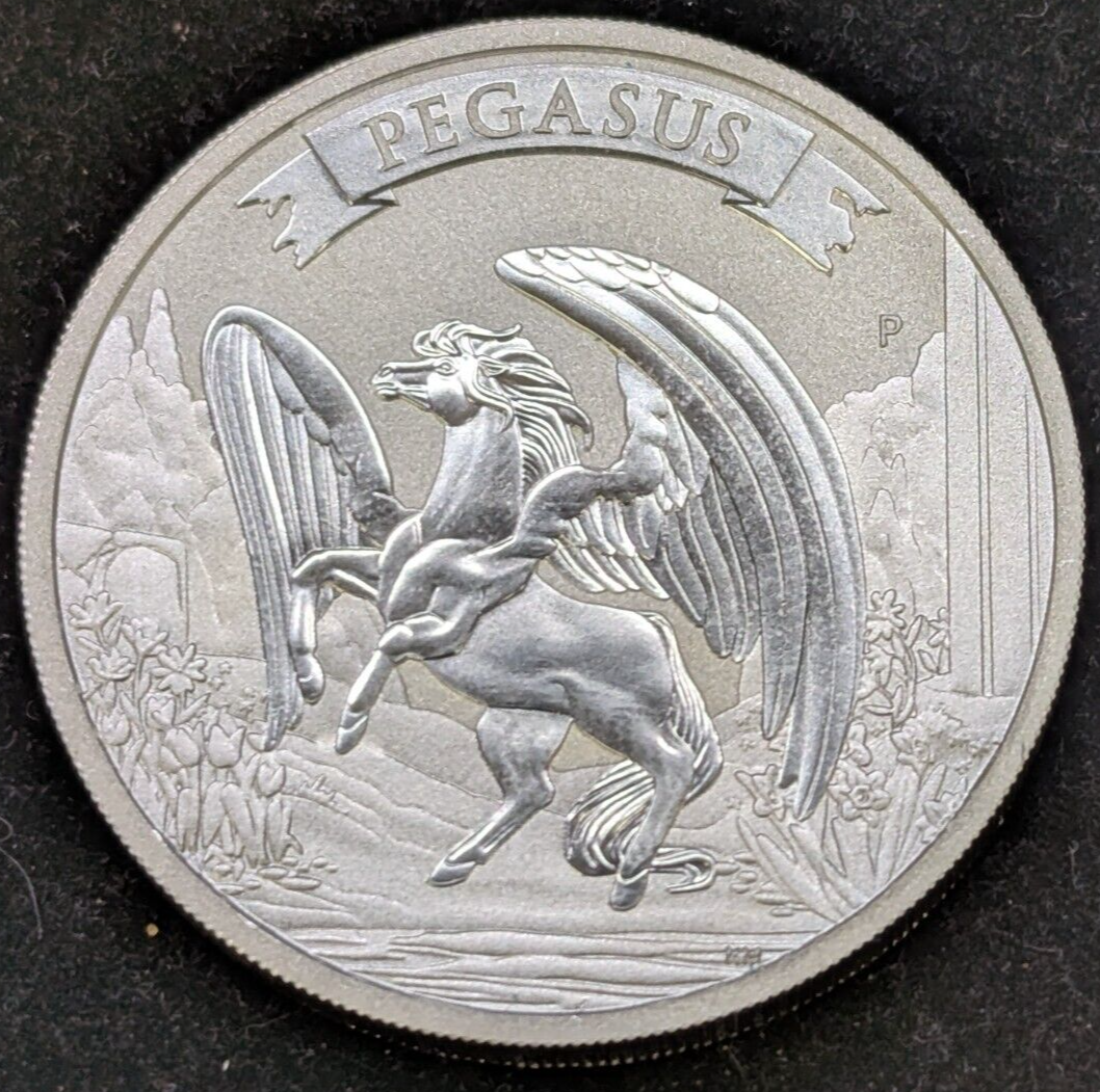 ② やってきた　OZ 2 oz Pegasus 2023 Australia Queen Elizabeth II $2 .9999 Fine