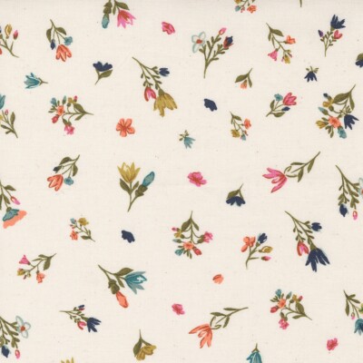 Songbook A New Page Small Floral White by Stephanie Sliwinski for Moda 1/2 Yard
