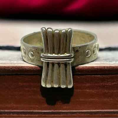 1940s Jewelry Styles and History 1940s Vintage Campfire Girls Sterling Silver 925 Ring by Wood Gatherers, size 3 $19.99 AT vintagedancer.com