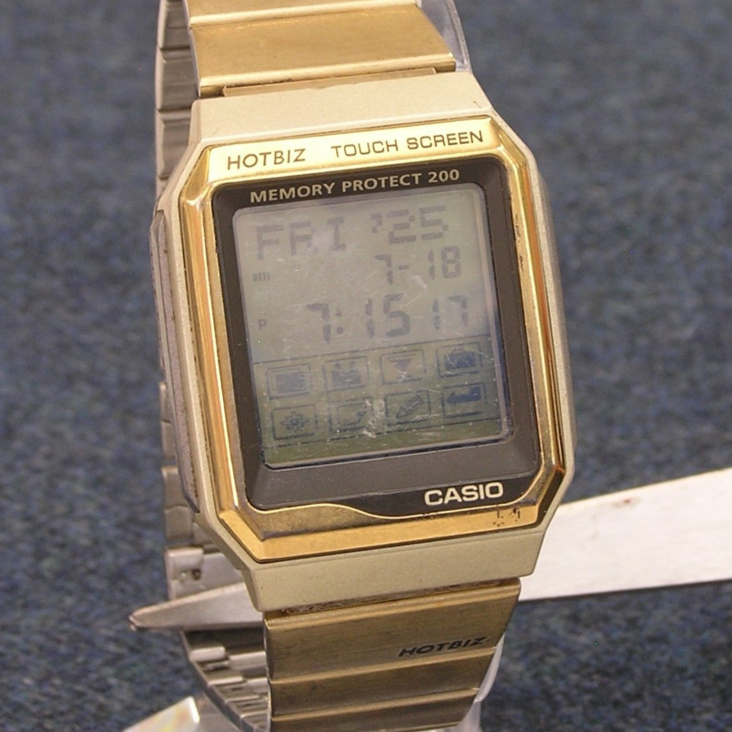 聖徳太子さま専用 ビンテージ 90s CASIO HOTBIZ VDB-2000 90s CASIO HOTBIZ TOUCHSCREEN WATCH VDB-2000[New Battery