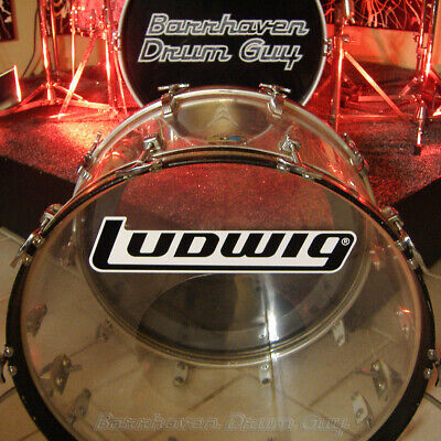 Ludwig 80s Deluxe, 2 color/Layer Adhesive Vinyl Repro Logo Decal for Bass Drum