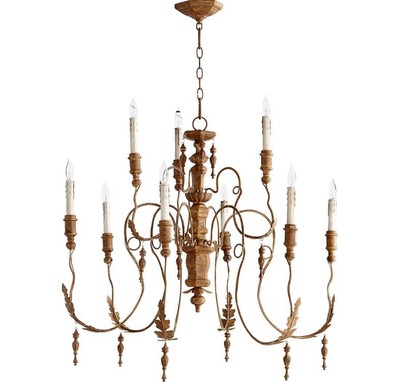 Quorum 6006-9-94 Salento 32'' 9-Light Chandelier in French Umber
