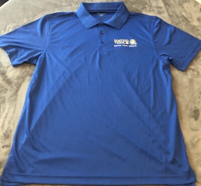 MATCO TOOLS EMBROIDERED LOGO MEN'S BLUE POLO L DRY FIT DRI LARGE
